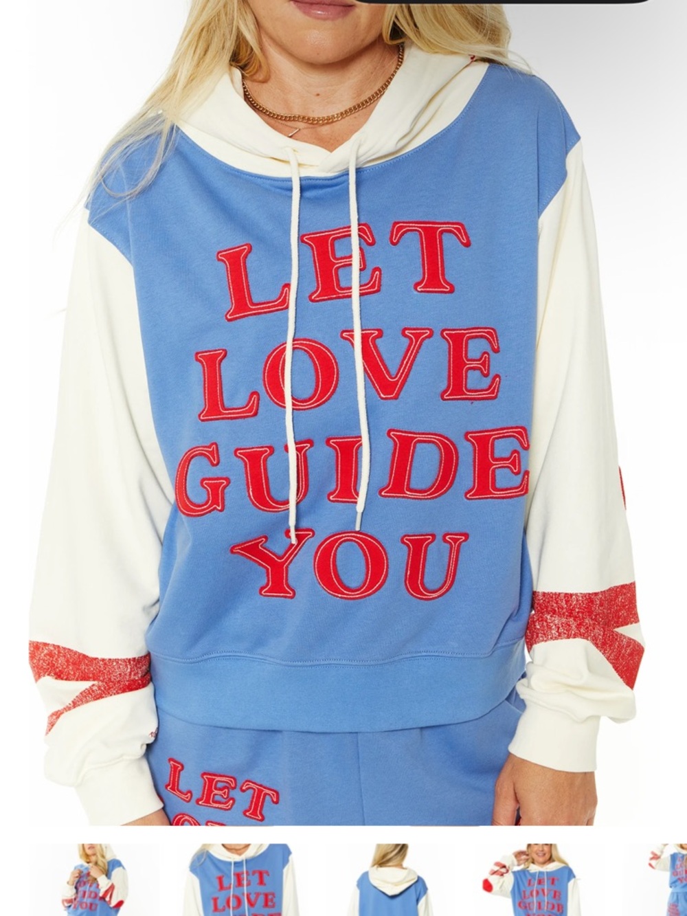 NWOT- Mayfair Let Love Guide You Blue Sweatshirt
